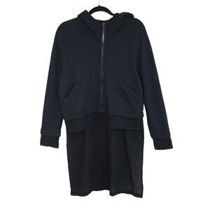 Studio B3 Double Layer Hoodie Black Health Goth Athleisure Streetwear SZ XS